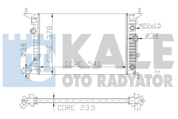 KALE OTO RADYATÖR Radiators, Motora dzesēšanas sistēma 151200